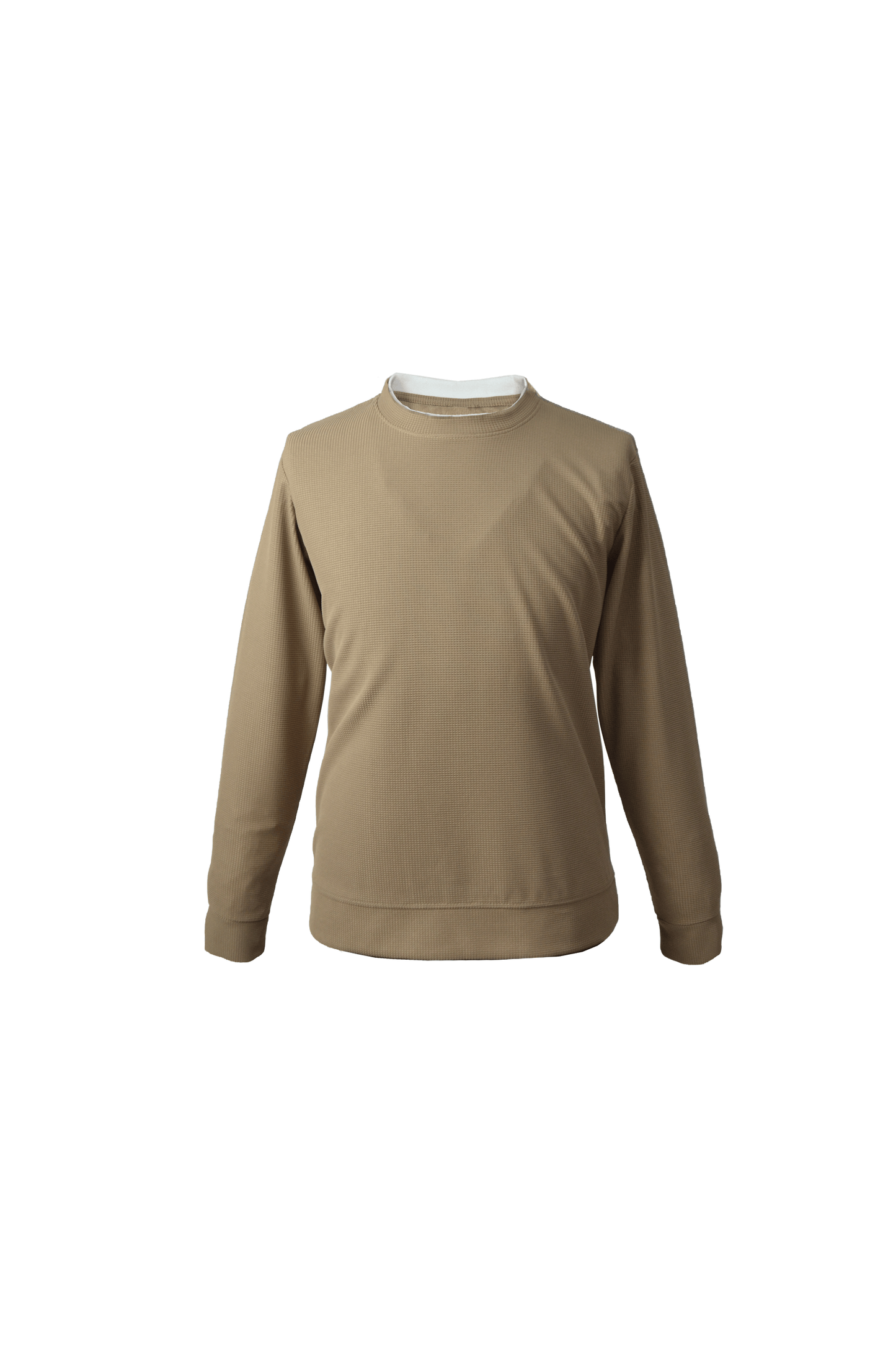 1002 Waffle Crew Knit Top