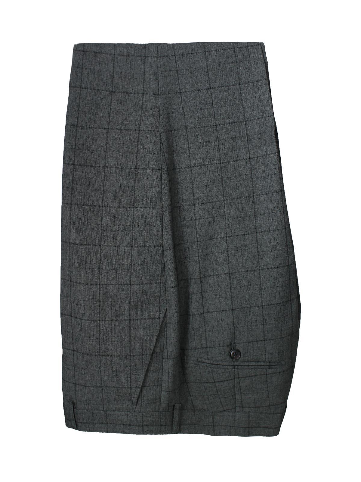 Wyatt Windowpane Check Flatfront Trousers