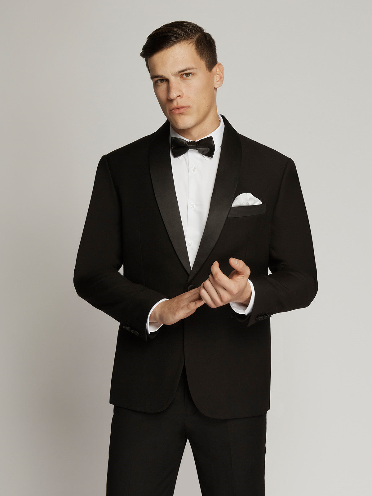 Heston Fine Twill Plain Shawl Lapel Jacket