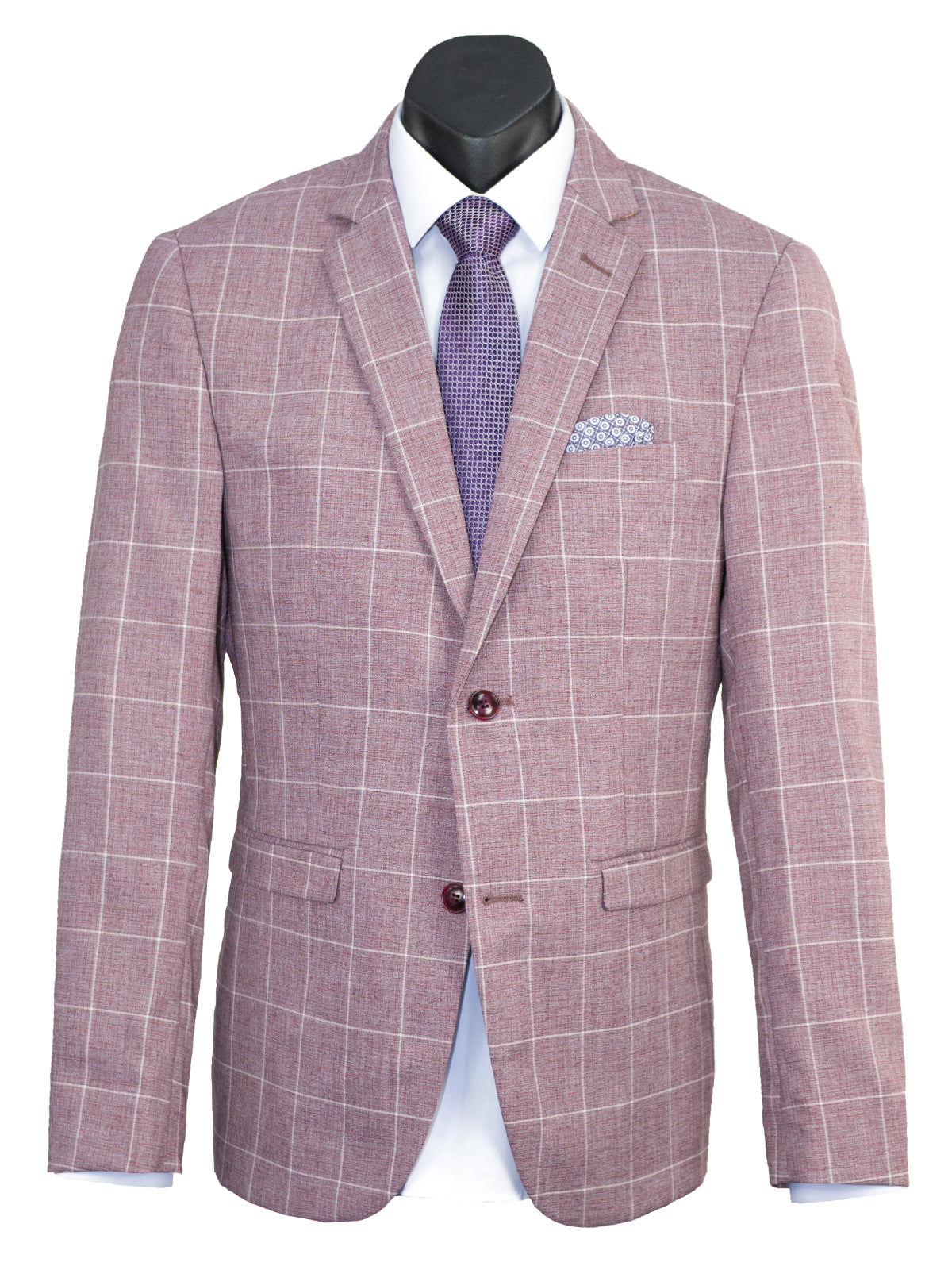Edison Window Pane Check Wool Suit
