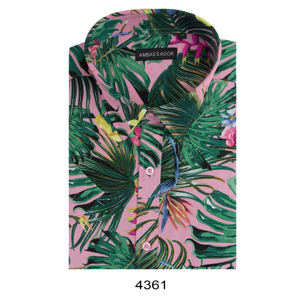BV Viscose Short Sleeve Print Shirt