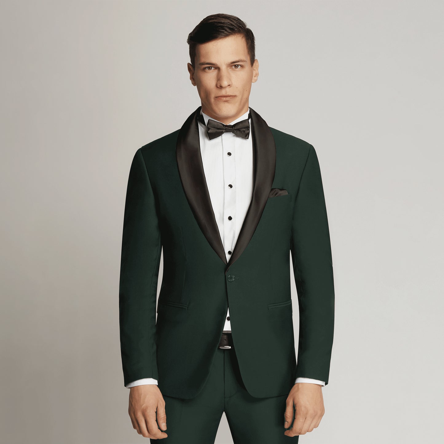 Charles Fine Twill Plain Shawl Lapel Jacket