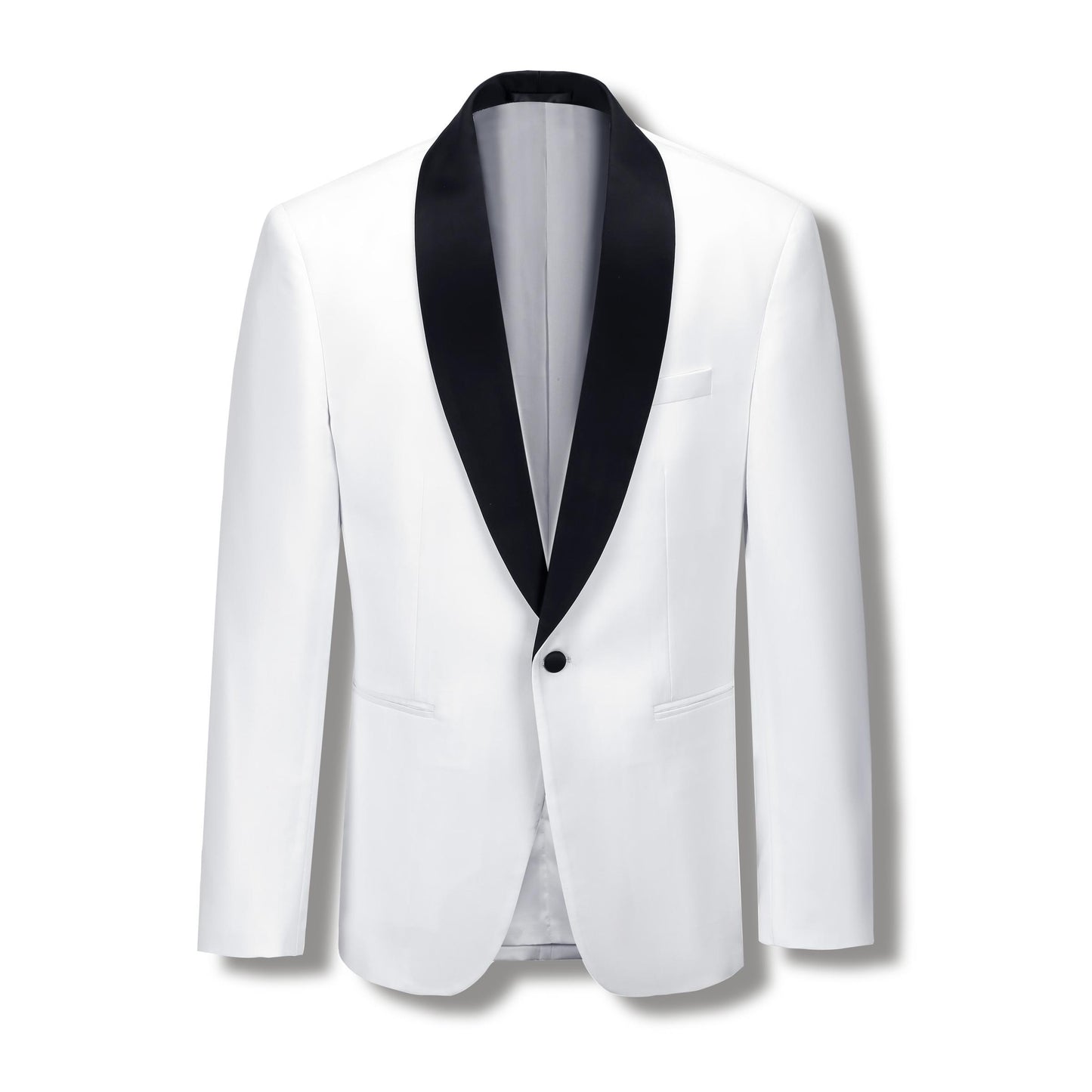 Anthony Fine Twill Plain Dinner Jacket-Ivory Black