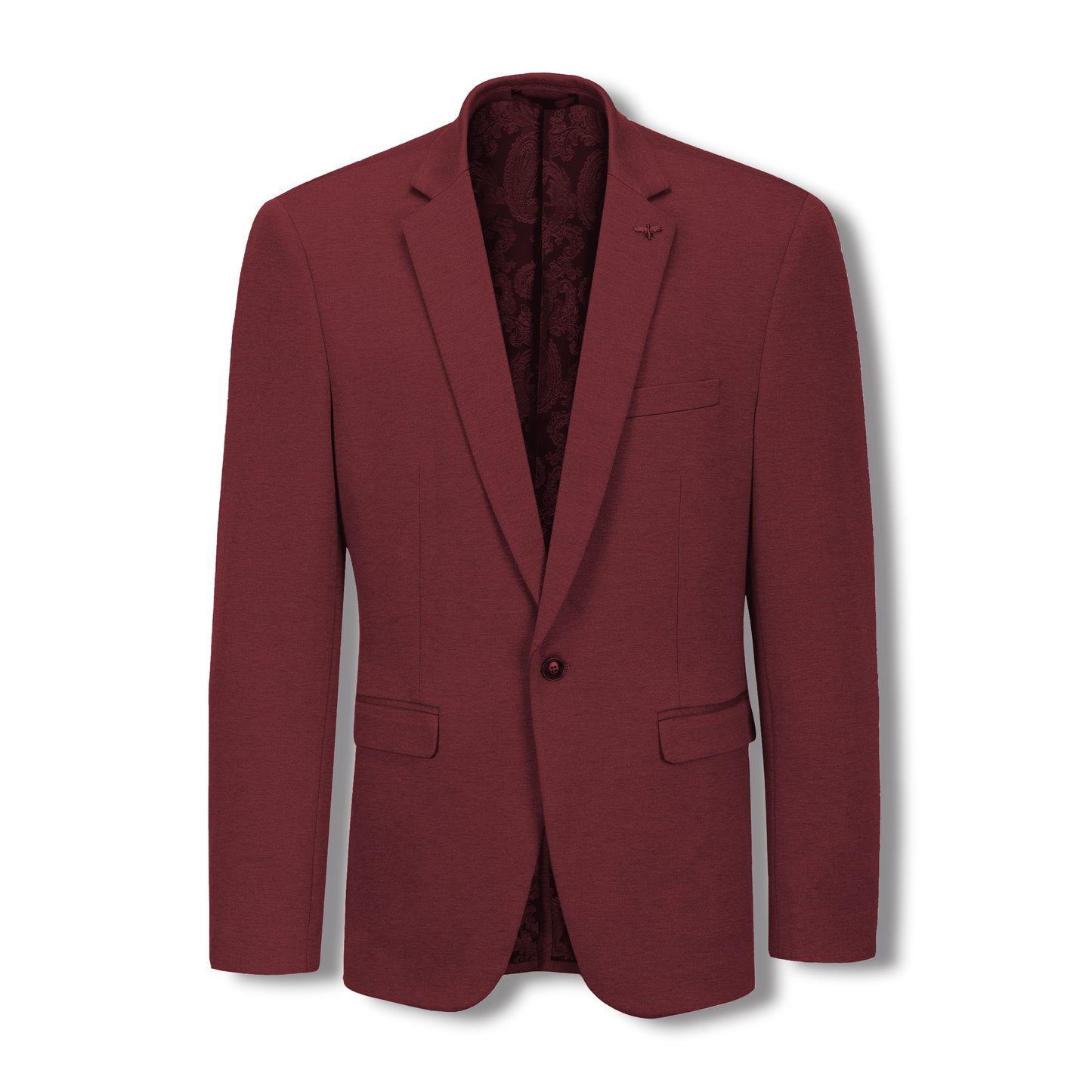 Isaac Stretch Jersey Sports Jacket - Burgundy