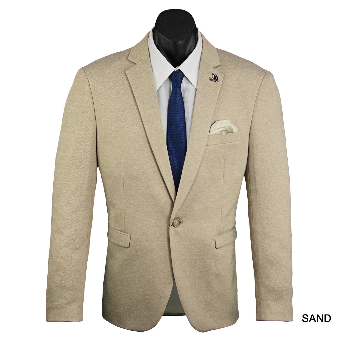 Isaac Stretch Jersey Sports Jacket - Sand