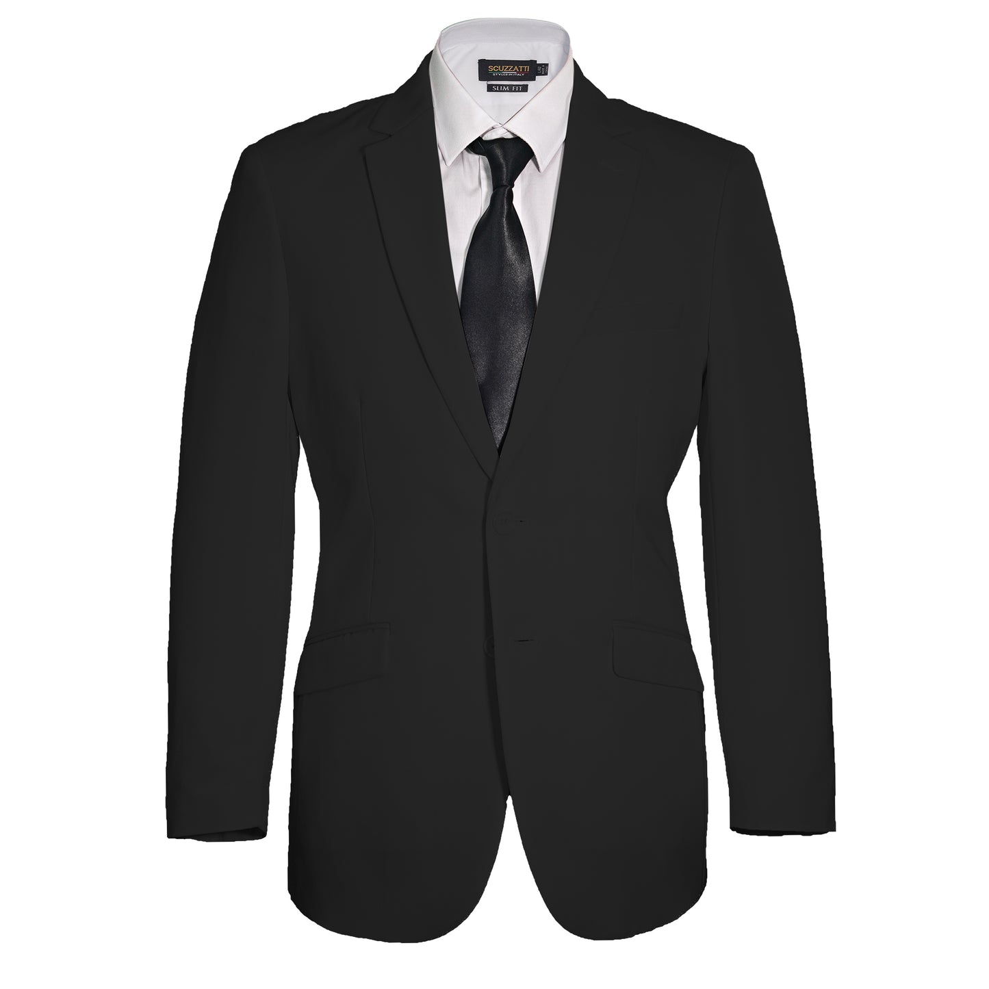 Vegas Fine Twill Plain Microfibre Jacket - Black