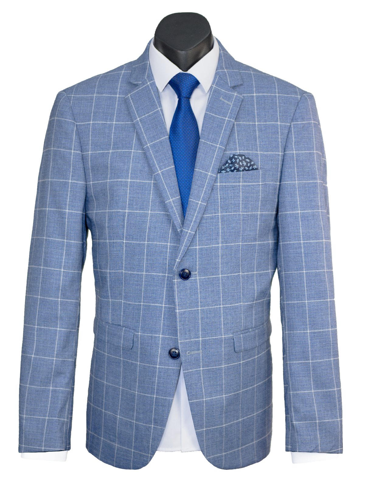 Edison Window Pane Check Wool Suit