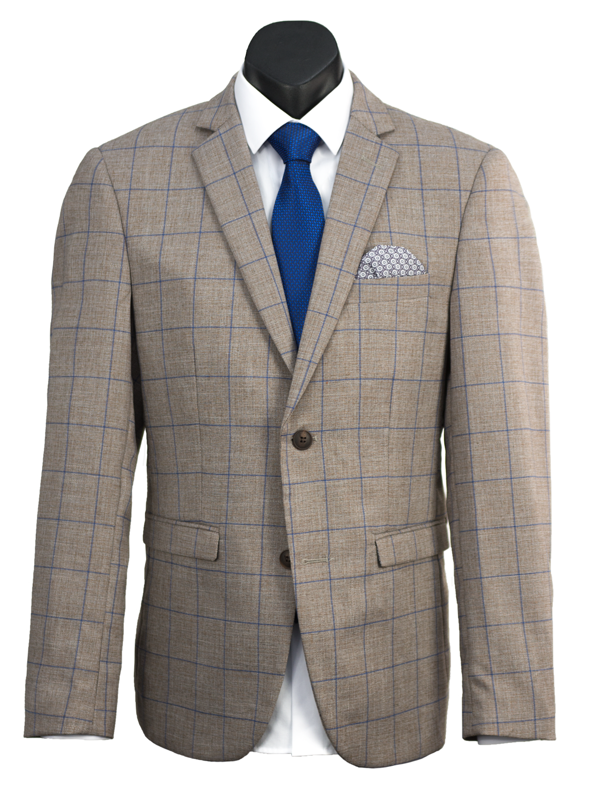 Edison Window Pane Check Wool Suit