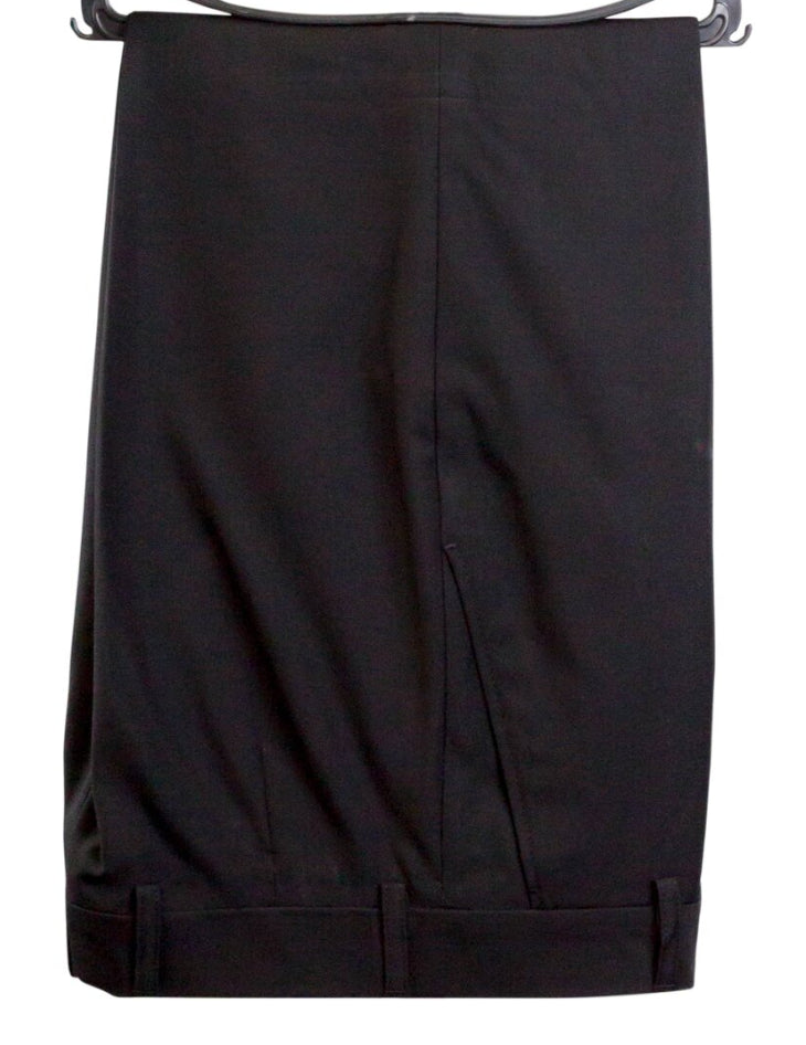 Heston Fine Twill Plain Flatfront Trousers - Satin