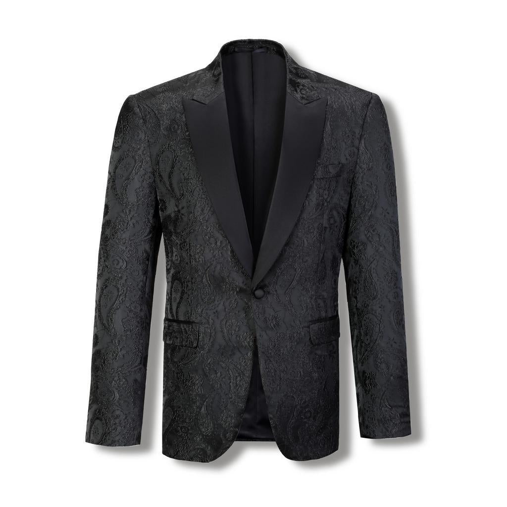 Dallas Brocade 1 Button with Satin Lapel Boys Jacket