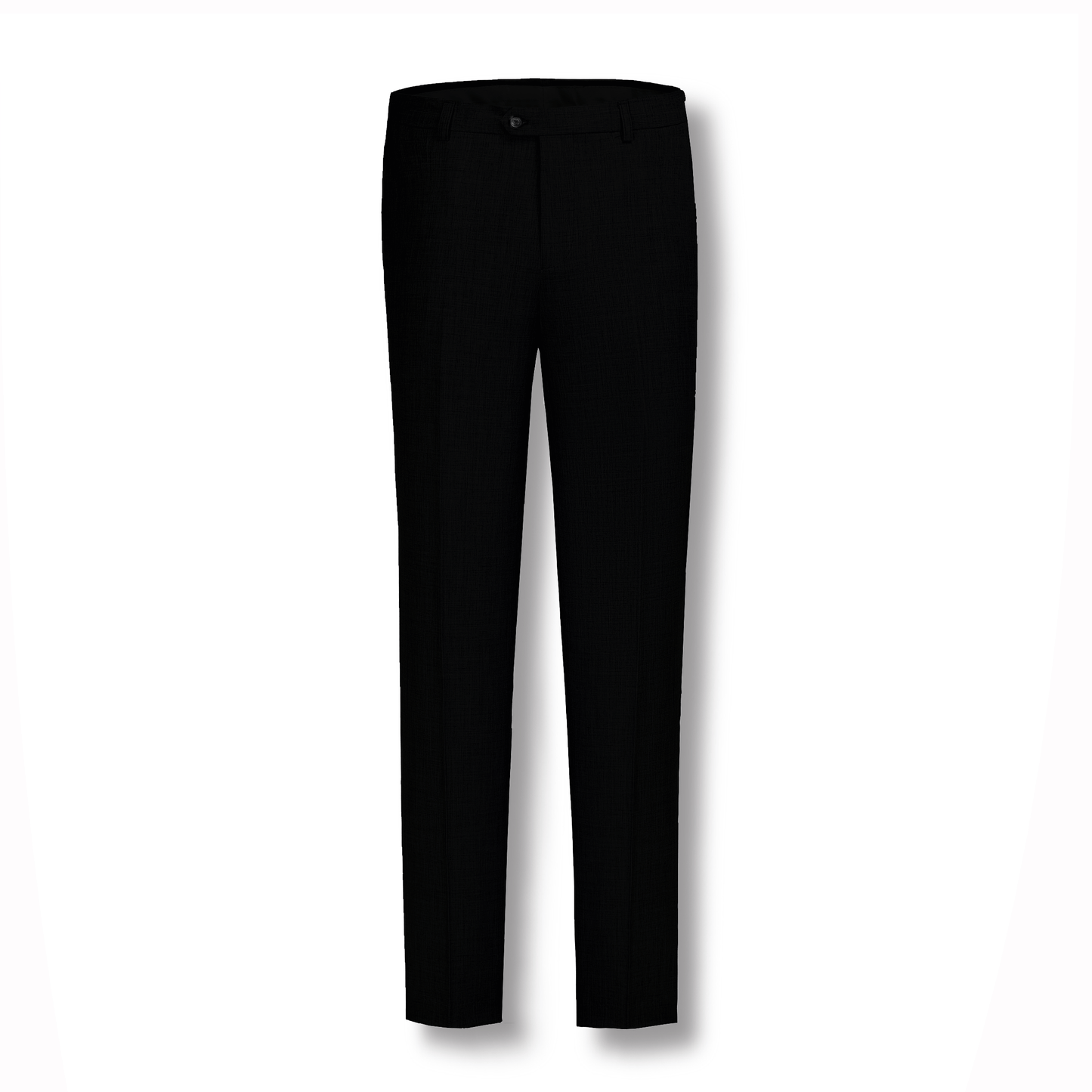 Stallone Plain Weave Stretch Flatfront Trousers - Black