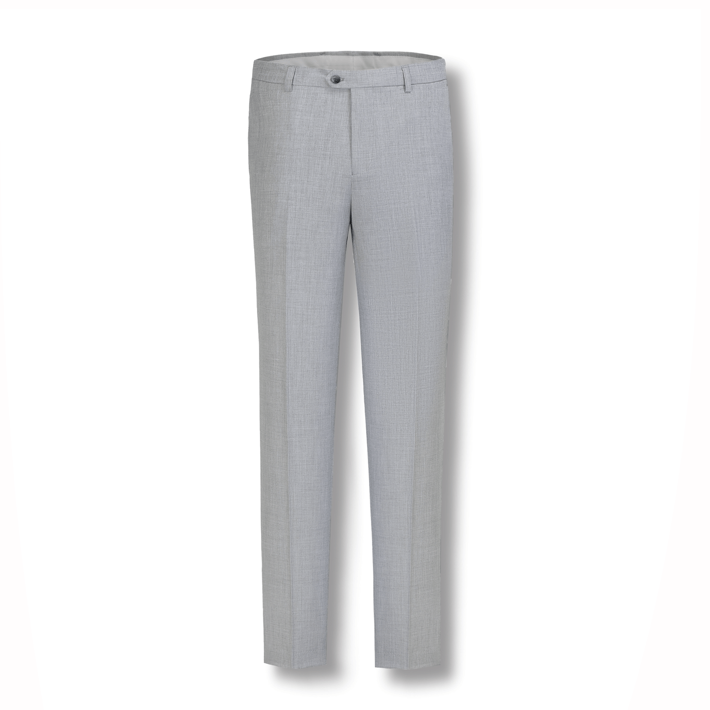 Stallone Plain Weave Stretch Flatfront Trousers - Silver