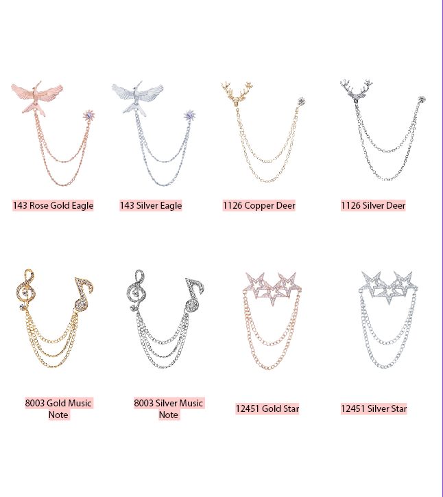 Lapel Chain Pin/ Collar Pin