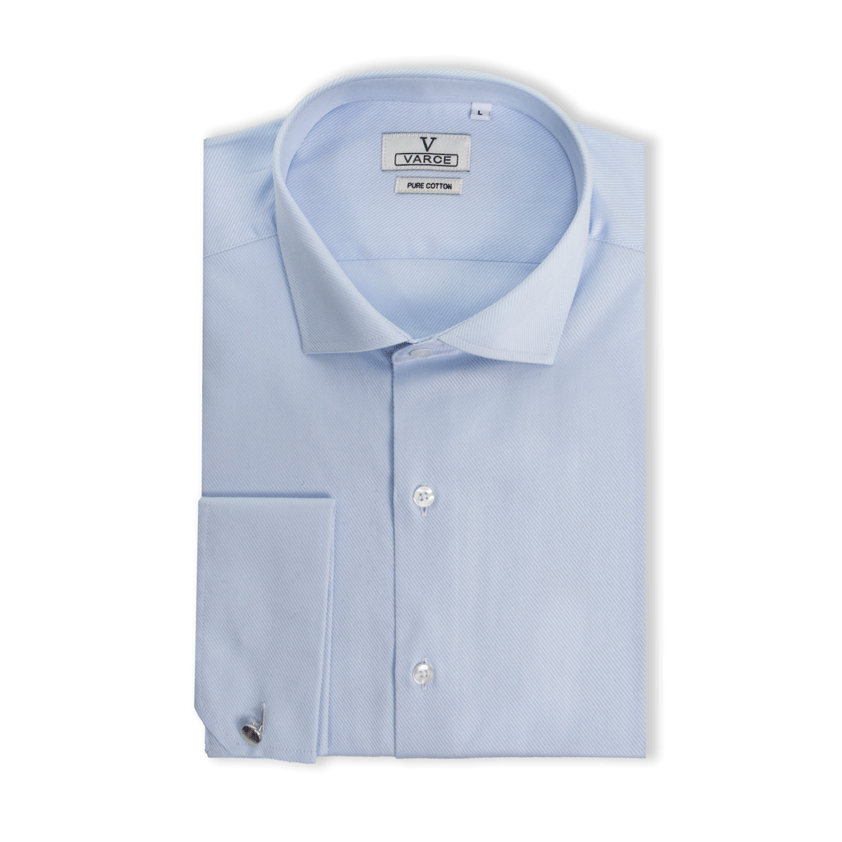 Lachlan Superior Pure Cotton Twill Dress Shirt with Cutaway Collar and French Cuff