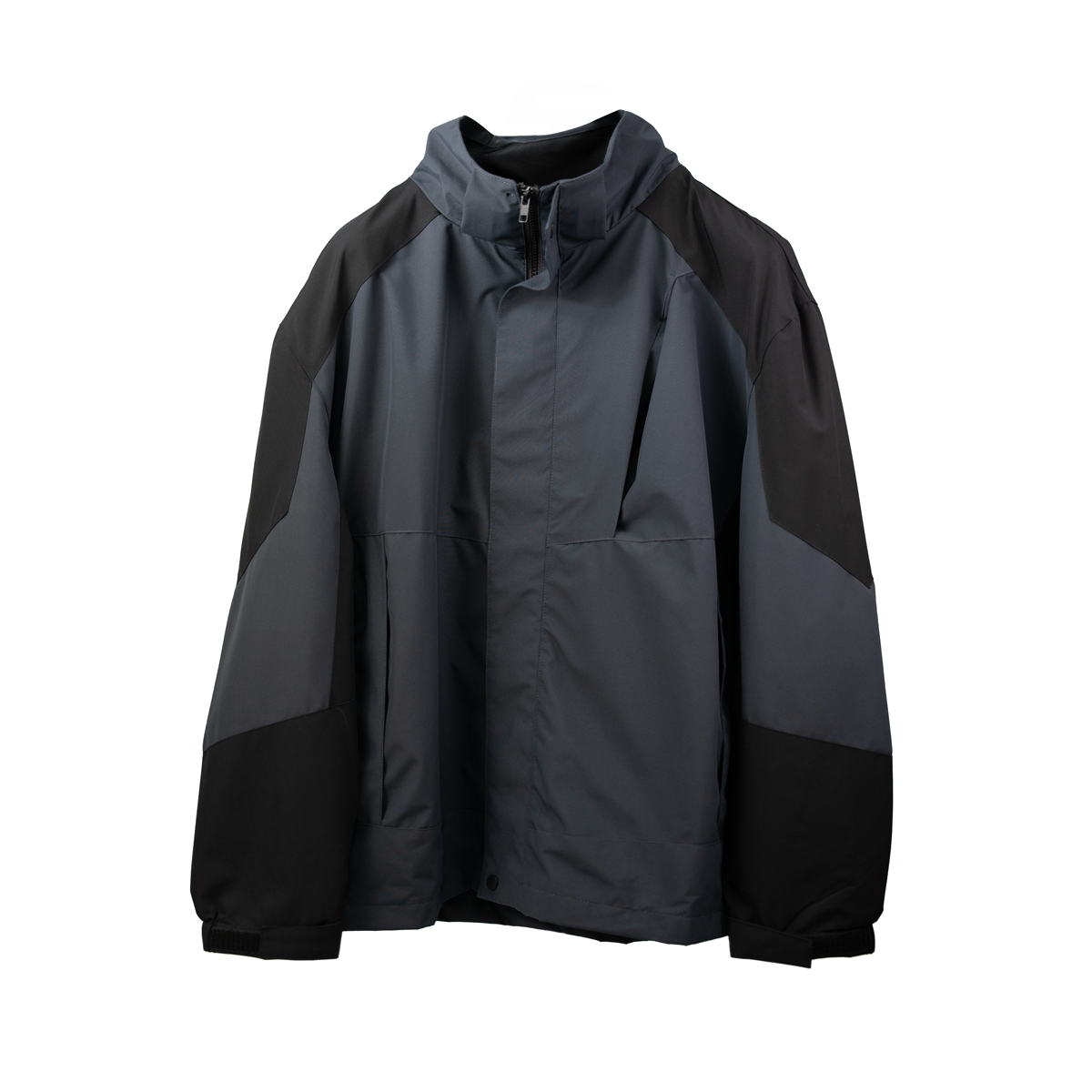 Dual Tone Windproof Jacket with Removable Hood