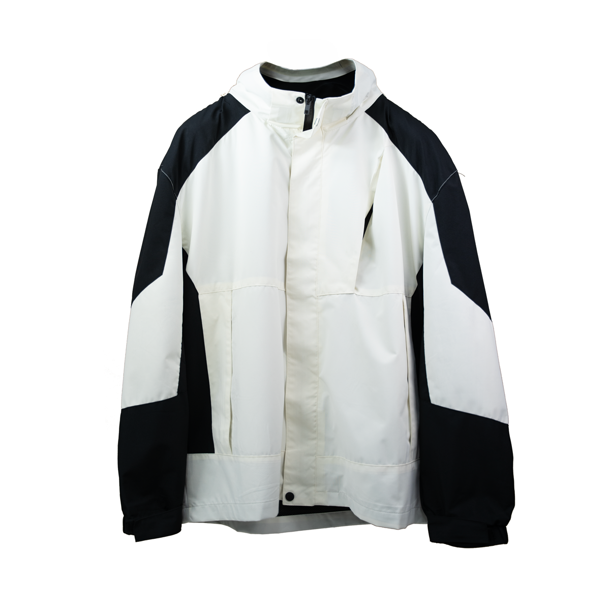 Dual Tone Windproof Jacket with Removable Hood