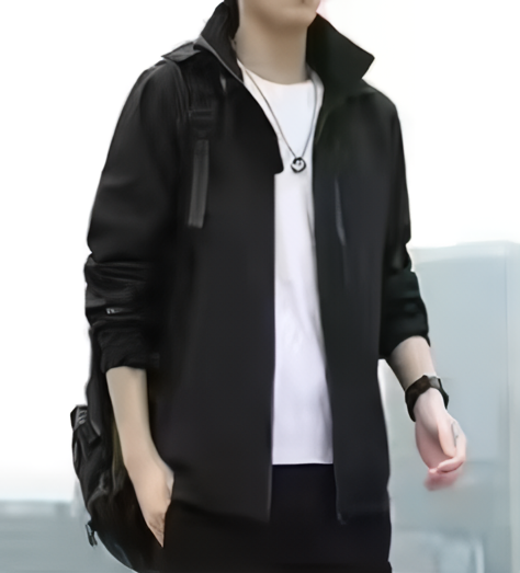 Daniel Dual Tone Windproof Jacket with Removable Hood