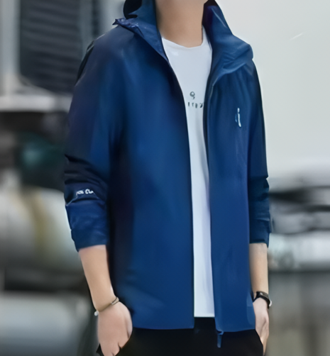 Daniel Dual Tone Windproof Jacket with Removable Hood