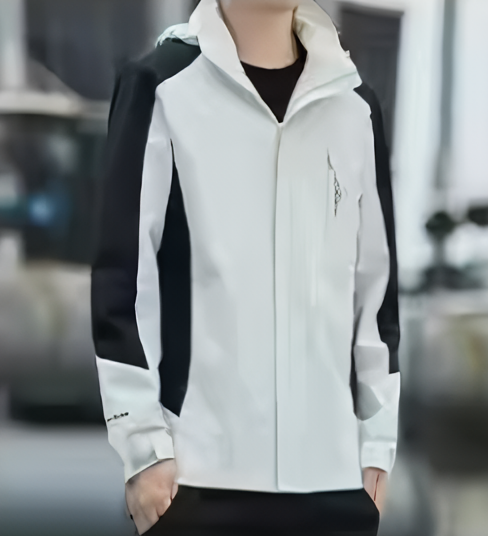Daniel Dual Tone Windproof Jacket with Removable Hood
