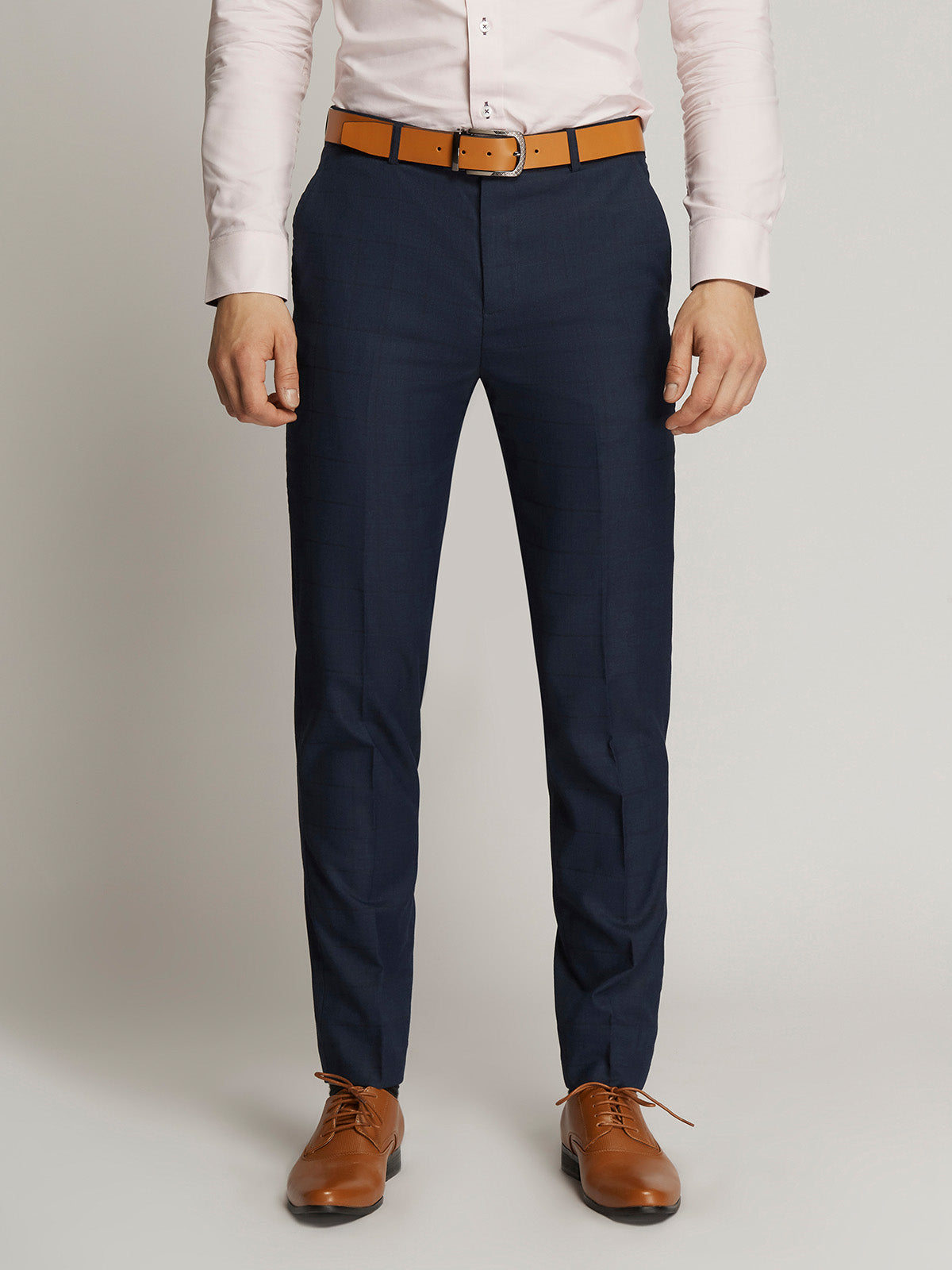 Tommy Windowpane Check Flatfront Trousers