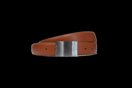 Full Grain Leather With Plain Box Buckle Belt