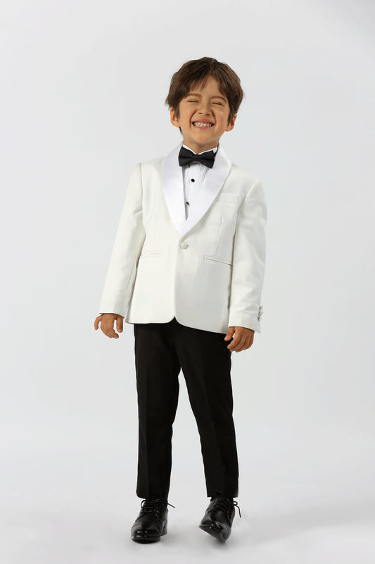 Anthony Fine Twill Plain W2 Boys Ivory Jacket