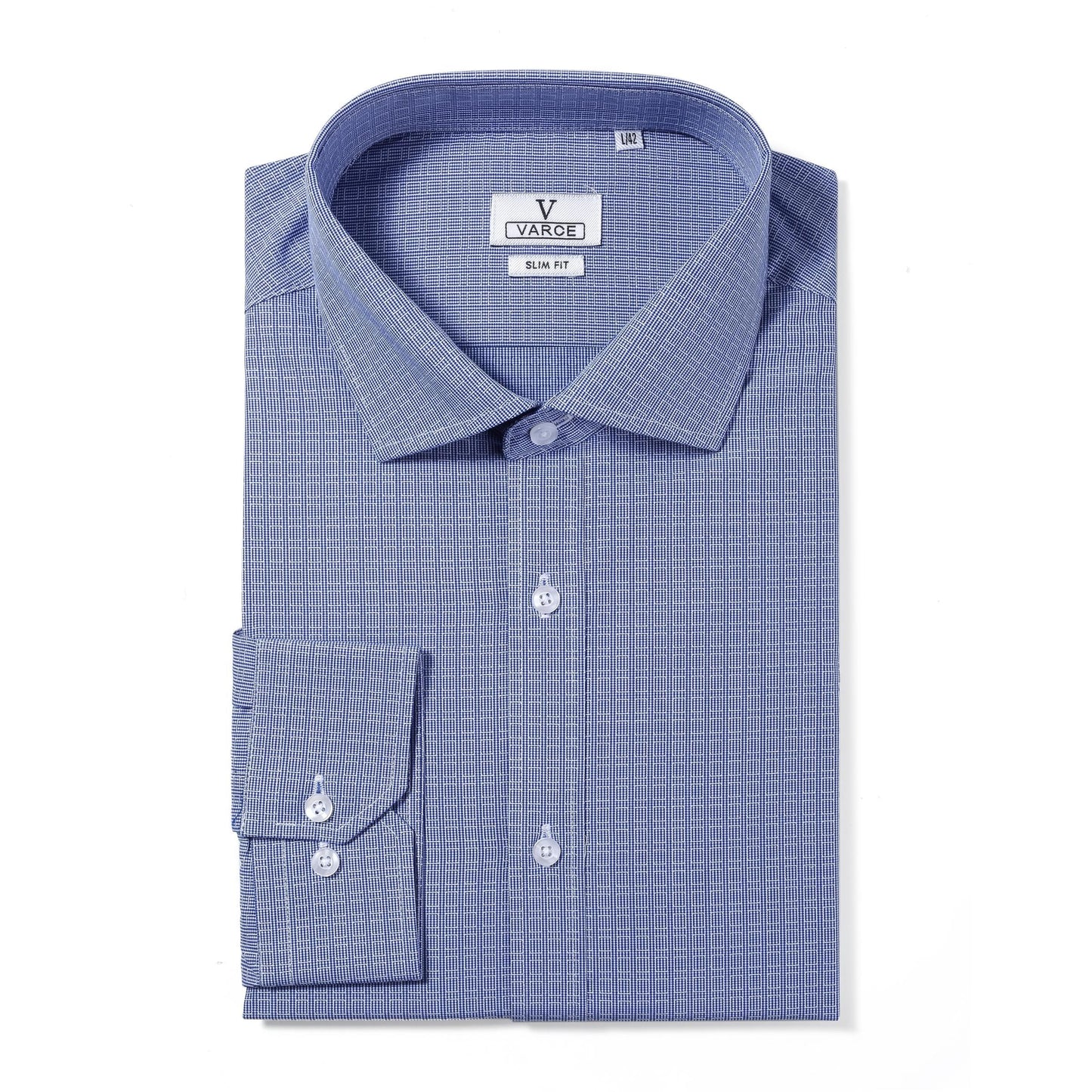Elija Pure Cotton Micro Texture Long Sleeve Shirt