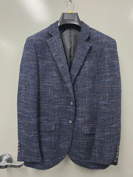3514 Navy Check Jacket