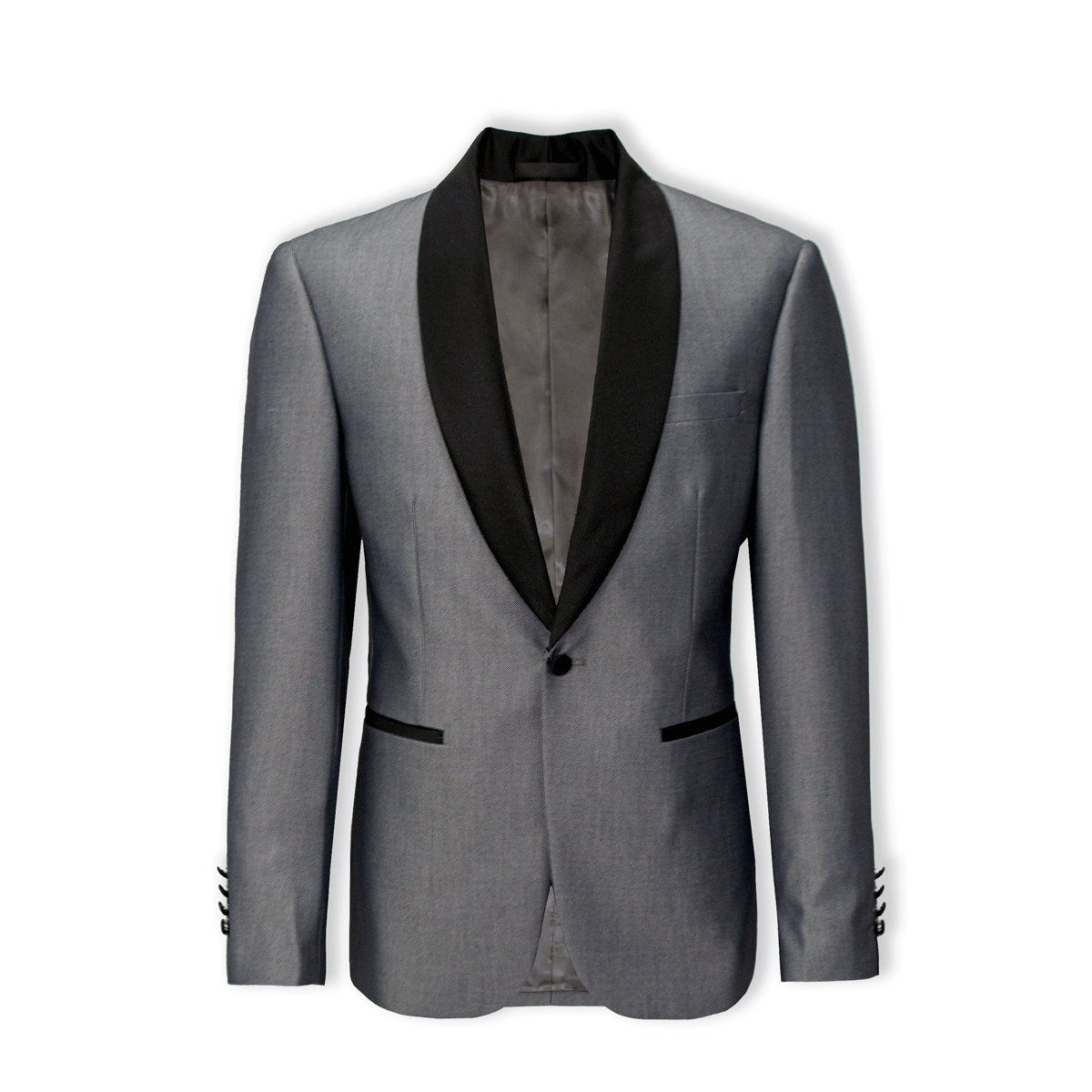 Max Fine Micro Texture Wool Blend Tuxedo Suit