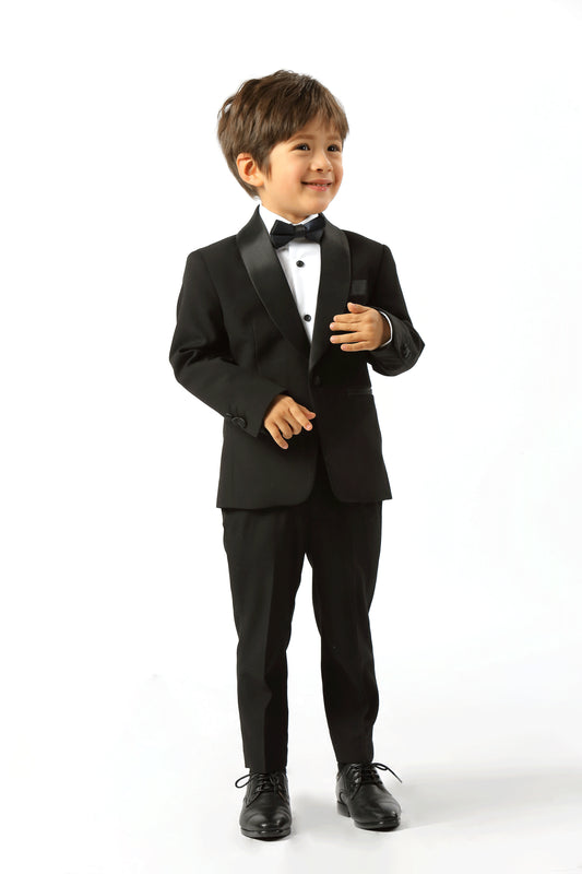 Heston Fine Twill Plain Shawl Lapel Boys Jacket