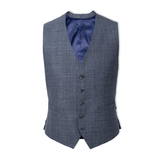 63227 Wool Linen 5B Vest - GZ