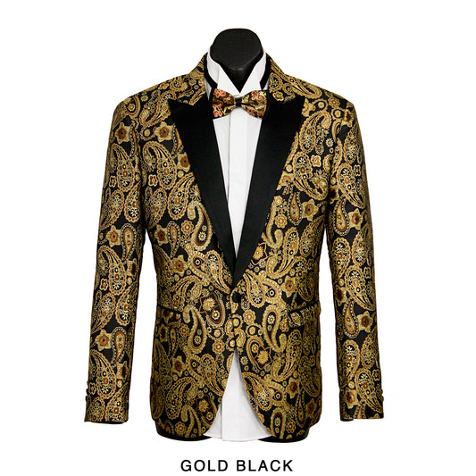 Dallas Brocade 1 Button with Satin Lapel Boys Jacket