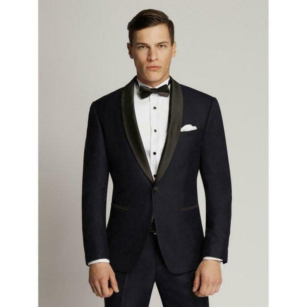 Max Fine Micro Texture Wool Blend Tuxedo