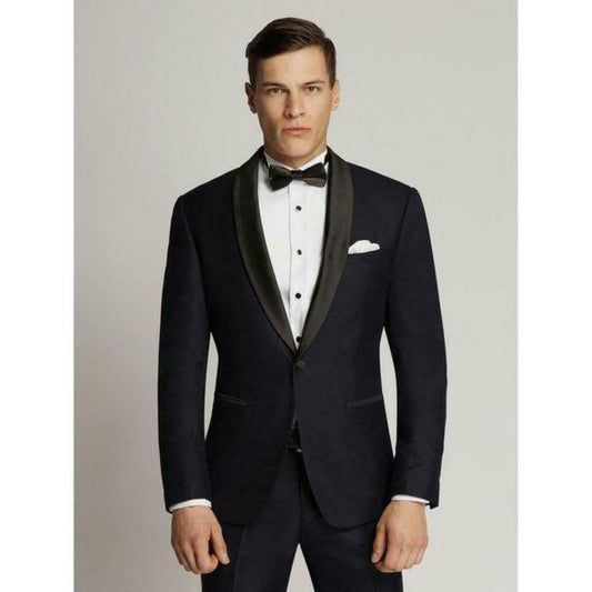 Max Fine Micro Texture Wool Blend Tuxedo