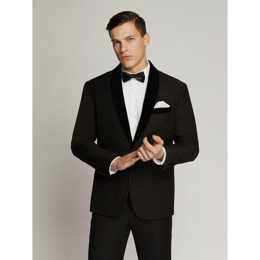 Atticus Fine Twill Plain Shawl Lapel Jacket