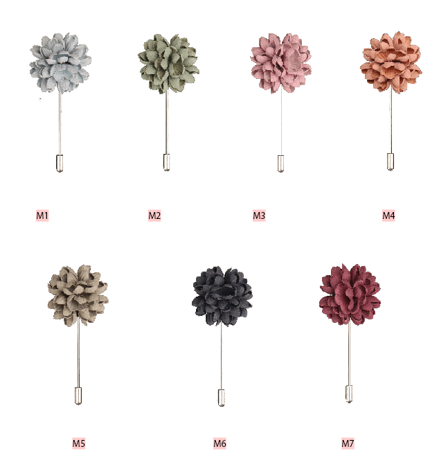 Dahlia Flower Lapel Pins