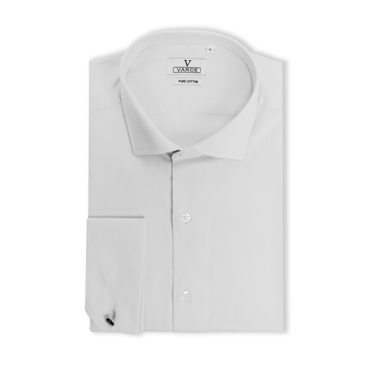 Lachlan Superior Pure Cotton Twill Dress Shirt with Cutaway Collar and French Cuff