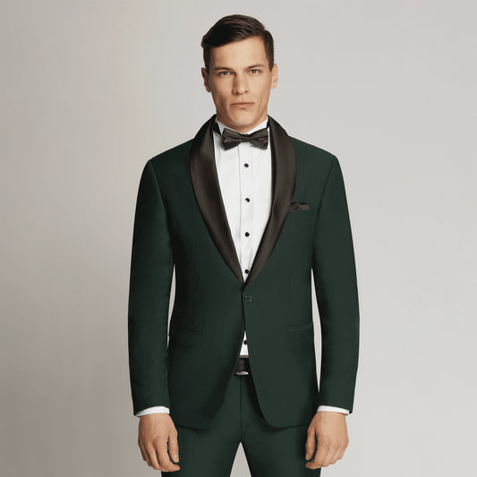Charles Fine Twill Plain Shawl Lapel Jacket