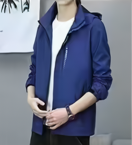 Archie Plain Windproof Jacket with Removable hood