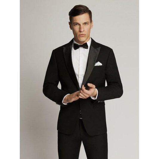 Edward Pin Dot Fine Texture Satin Lapel Suit
