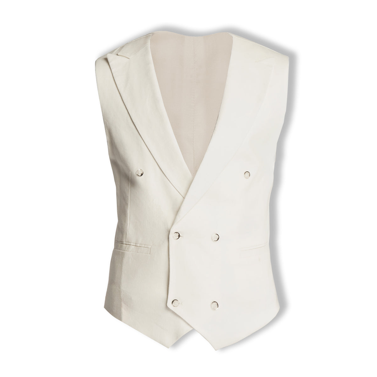 Orlando Linen Blend Double Breasted Vest