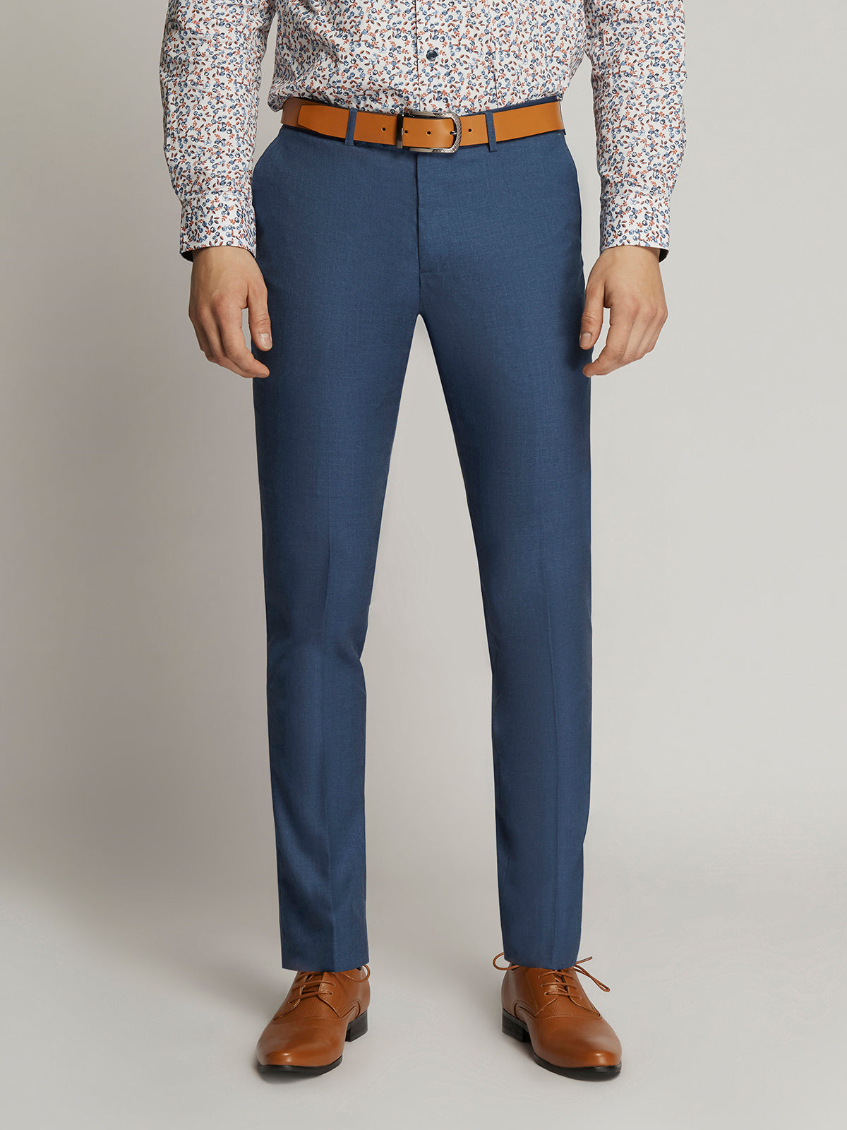 Harrison Plain Textured Flatfront Trousers