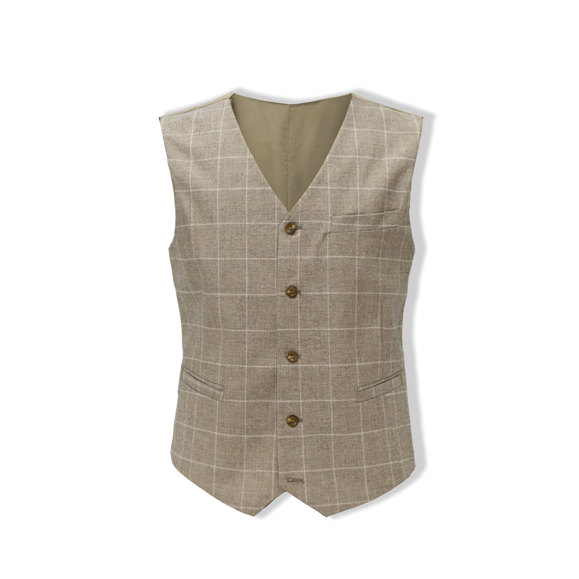 Wyatt Windowpane Check Vest