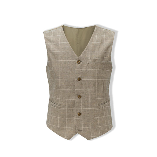 Wyatt Windowpane Check Vest