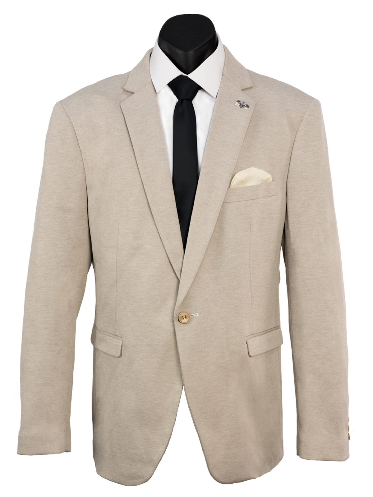 Isaac Stretch Jersey Slim Boys Sports Jacket - Beige