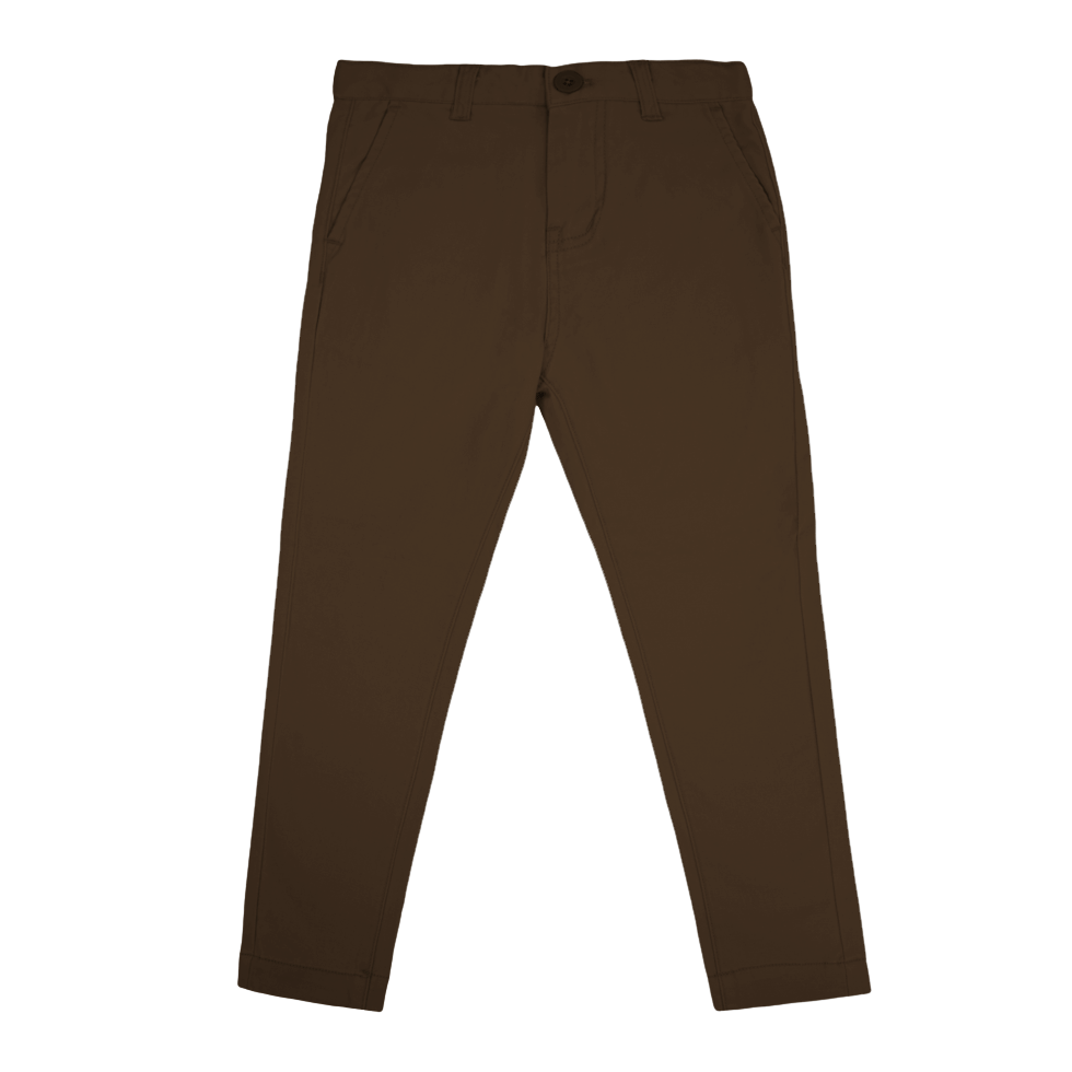 Boys Ledger Peach Finish Fine Cotton Slim Fit Chino