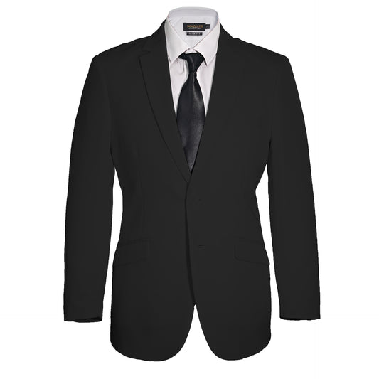 Vegas Fine Twill Plain Microfibre Jacket - Black