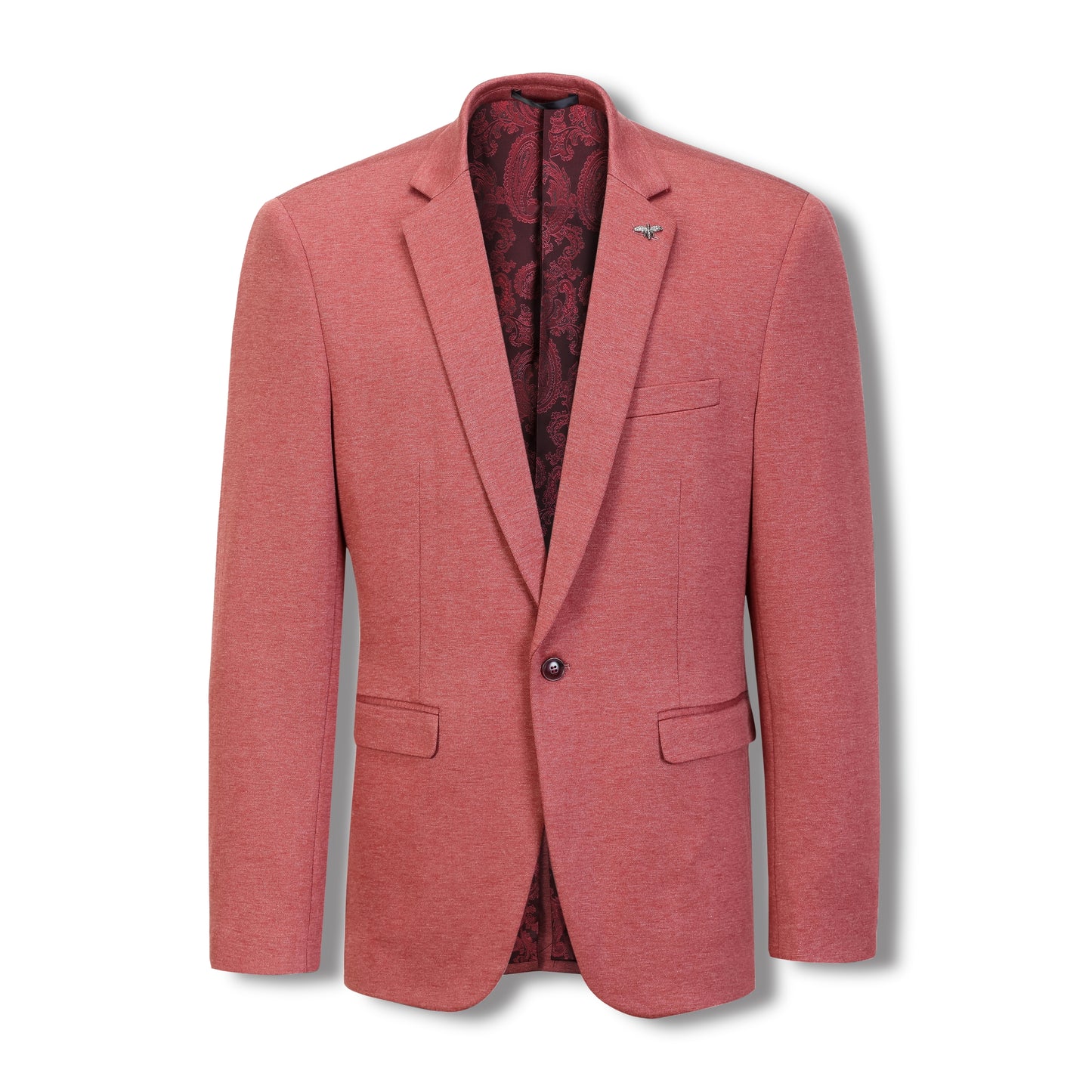 Isaac Stretch Jersey Slim Boys Sports Jacket - Paprika