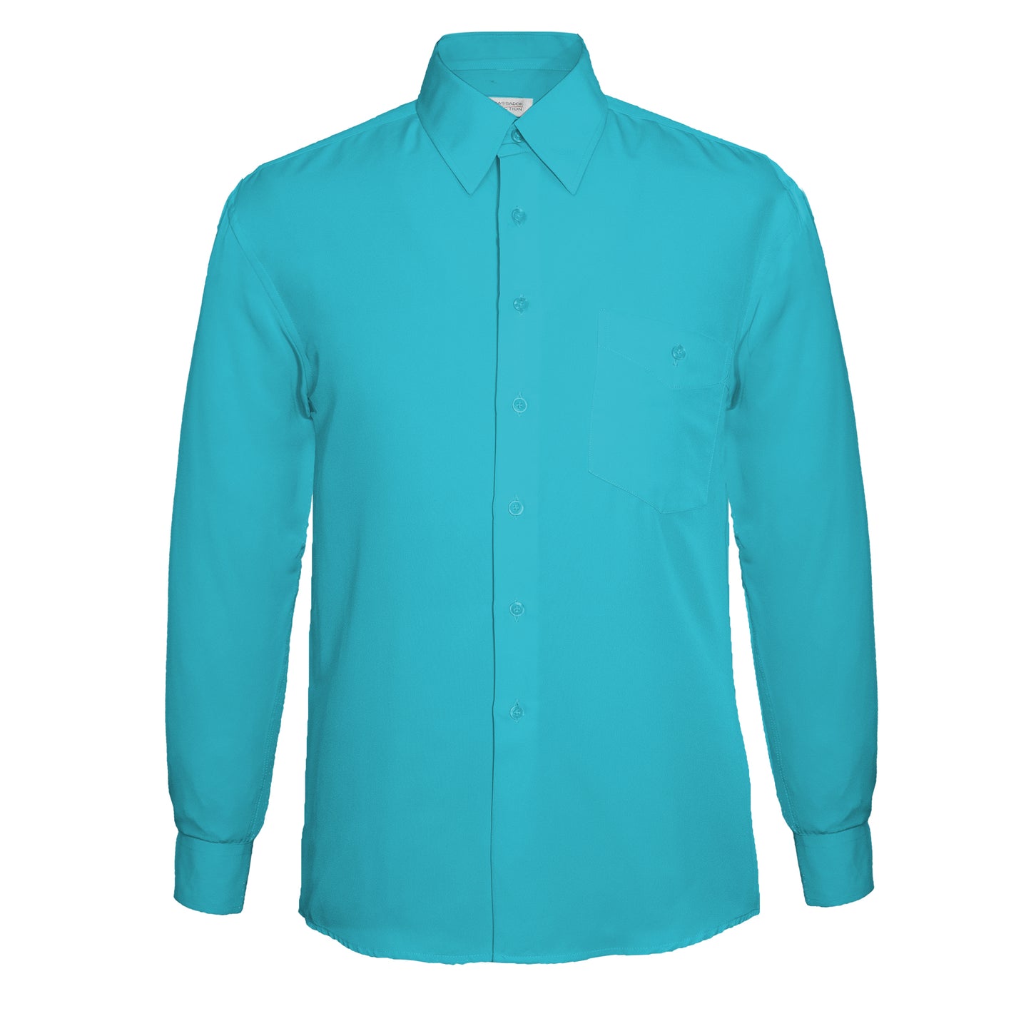 Vegas Boys Fine Peach Finish Microfibre Shirt - Aqua