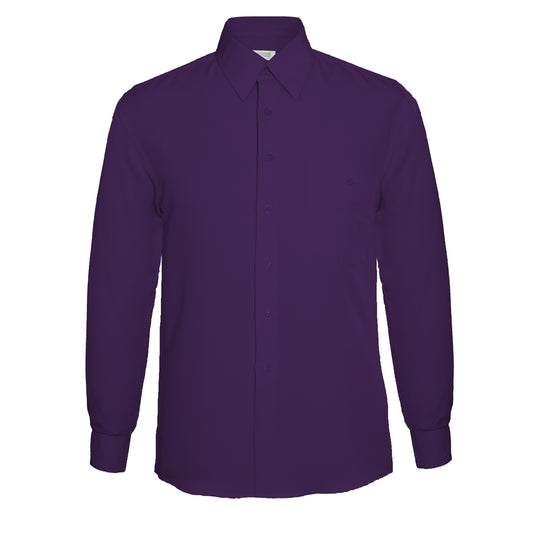 Vegas Boys Fine Peach Finish Microfibre Shirt - Purple
